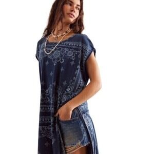 NWT Free People Indie Maxi Tee Boho‎ We the Free Size XS